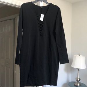 NWT Express Sexy Cutout Black Mini Dress XL